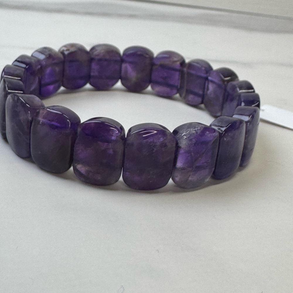 Amethyst Natural Gemstone Stretch Bracelet
