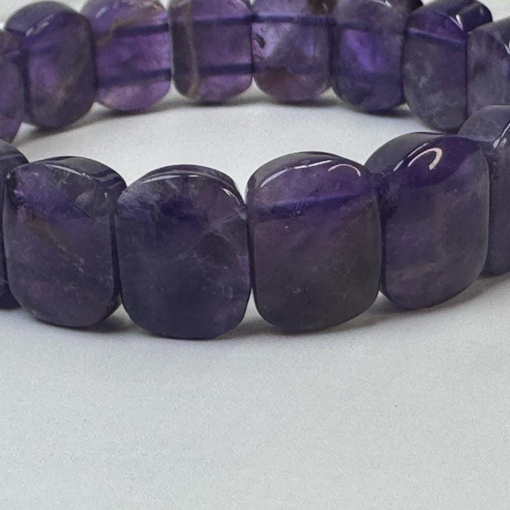Amethyst Natural Gemstone Stretch Bracelet