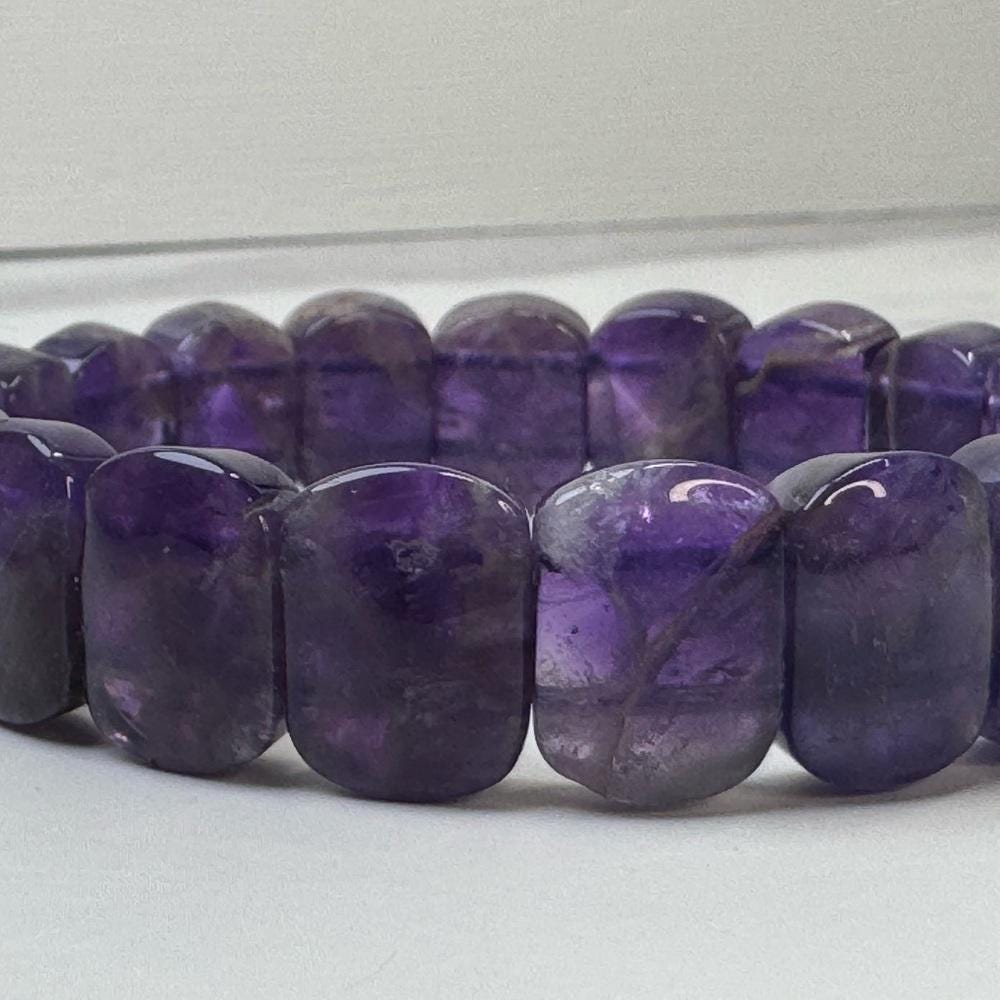 Amethyst Natural Gemstone Stretch Bracelet