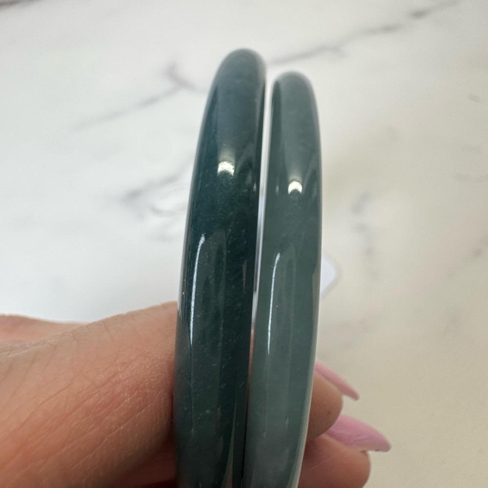 Blue Water Jade Hard Bangle - 62.7mm