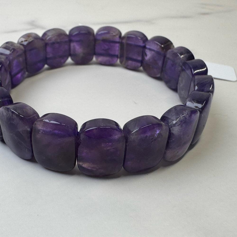 Amethyst Natural Gemstone Stretch Bracelet