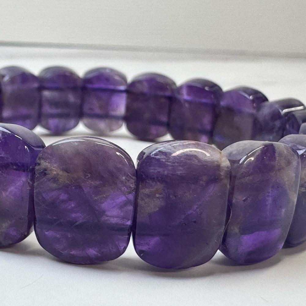 Amethyst Natural Gemstone Stretch Bracelet