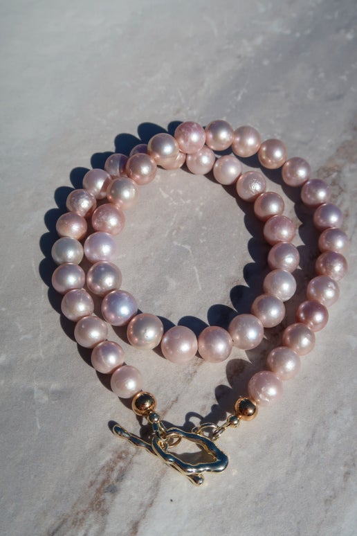 Sakura Pink Edison Pearl Necklace