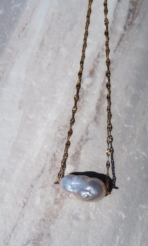 White Baroque Pearl Pendant