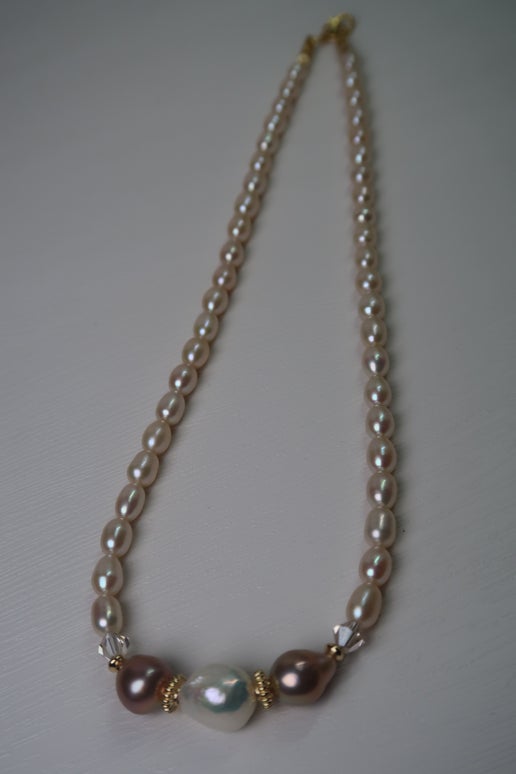 Pink & White Freshwater Pearl Necklace