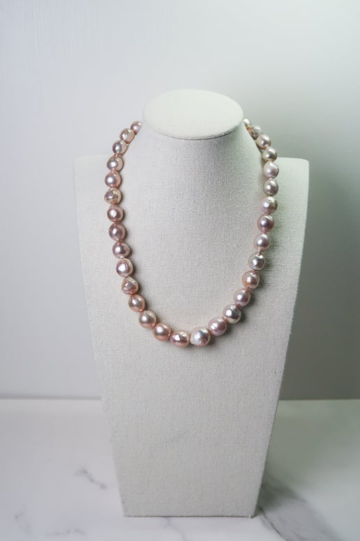 Natural Luster Avocado Edison Pearl Necklace