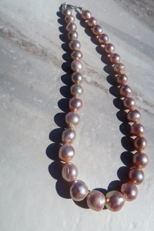 Natural Luster Avocado Edison Pearl Necklace