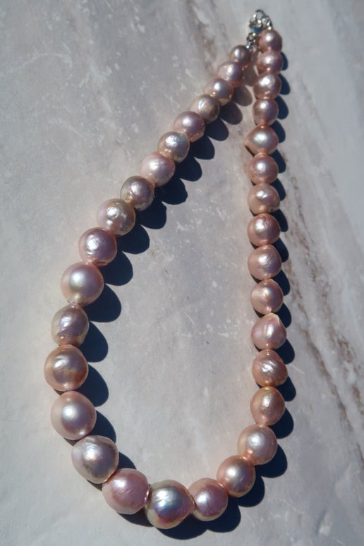 Natural Luster Avocado Edison Pearl Necklace