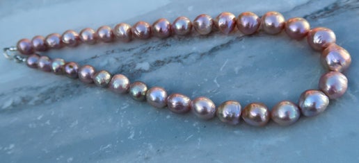 Natural Luster Avocado Edison Pearl Necklace