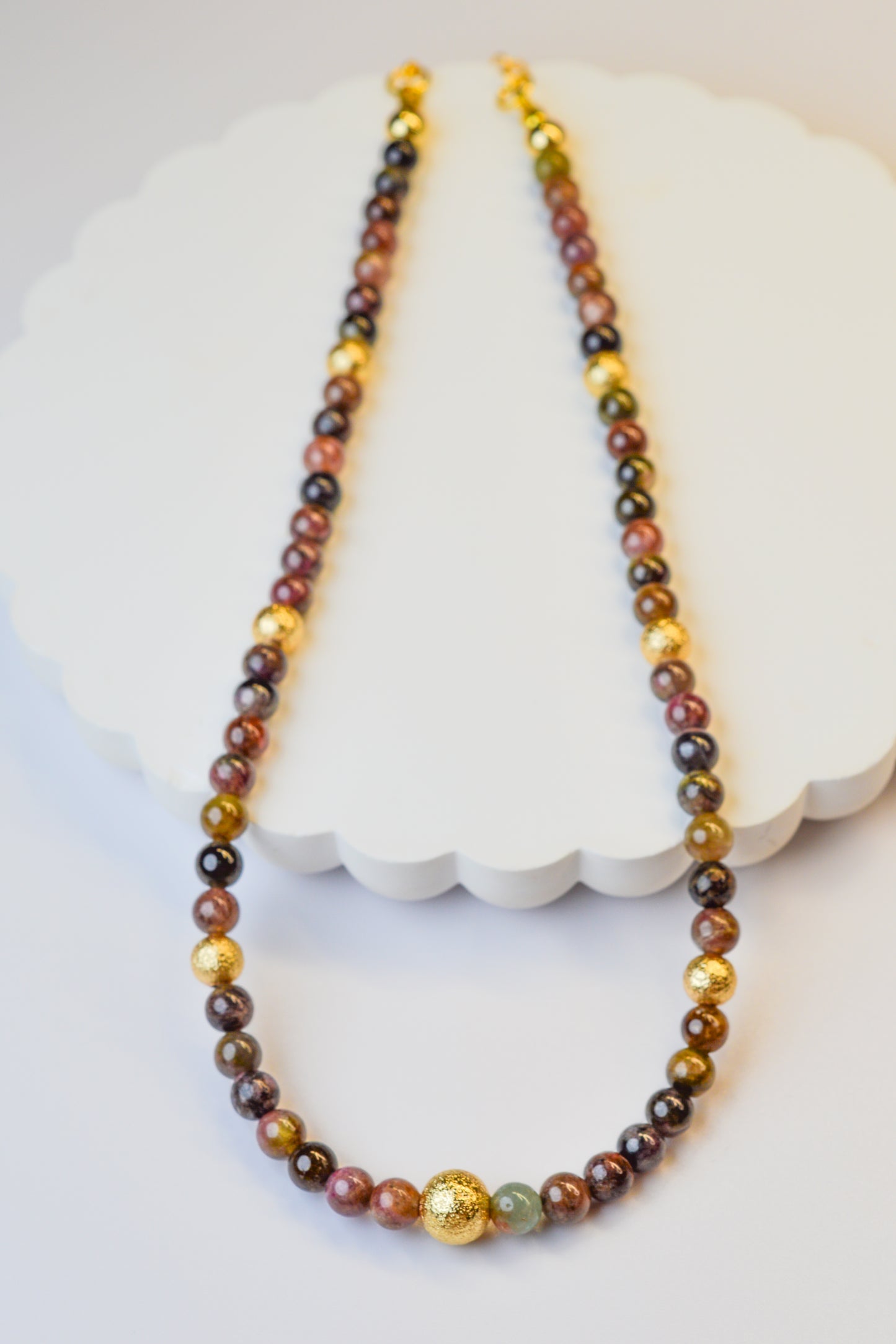 Tourmaline & Gold Accent Necklace
