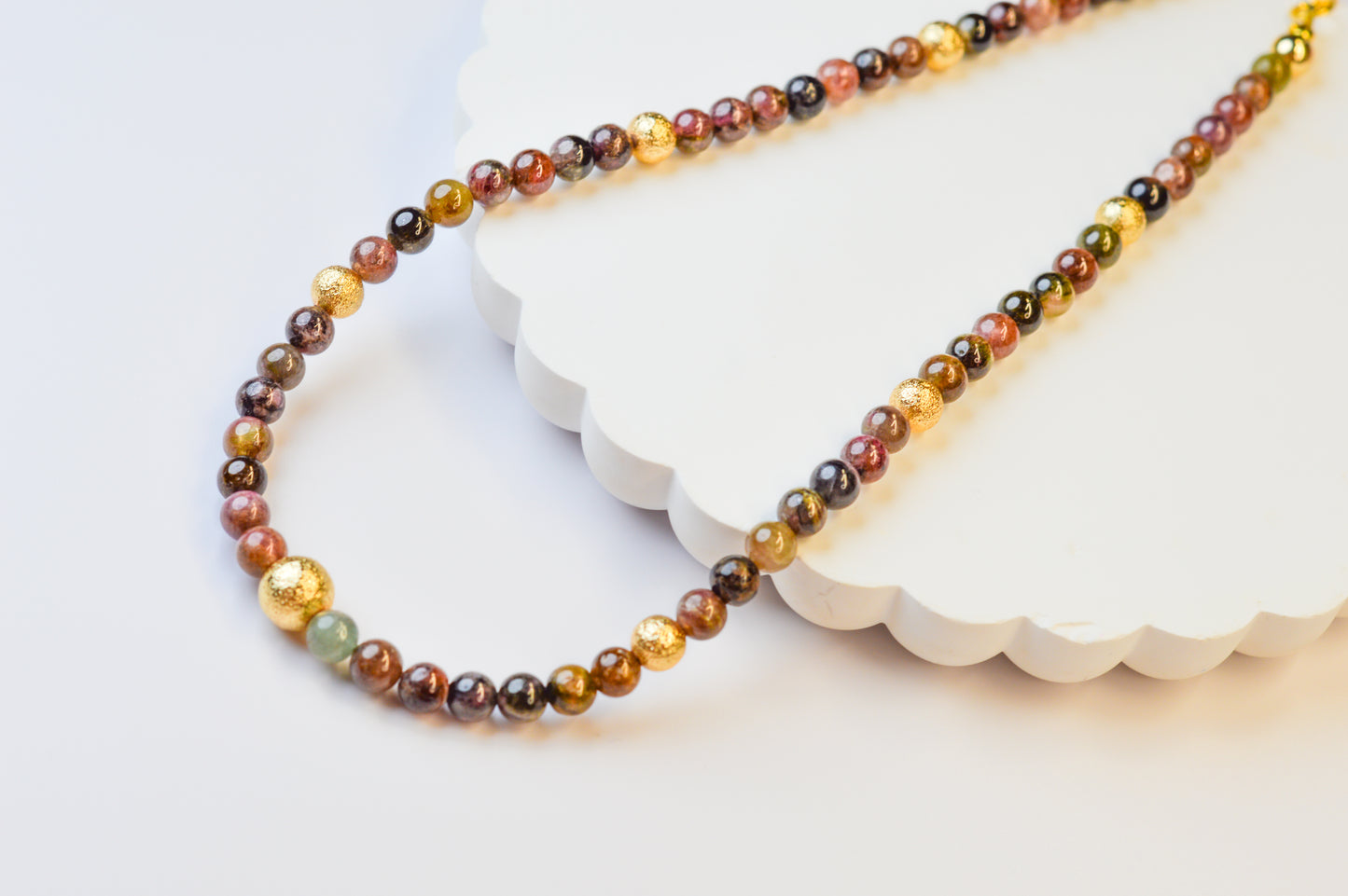 Tourmaline & Gold Accent Necklace