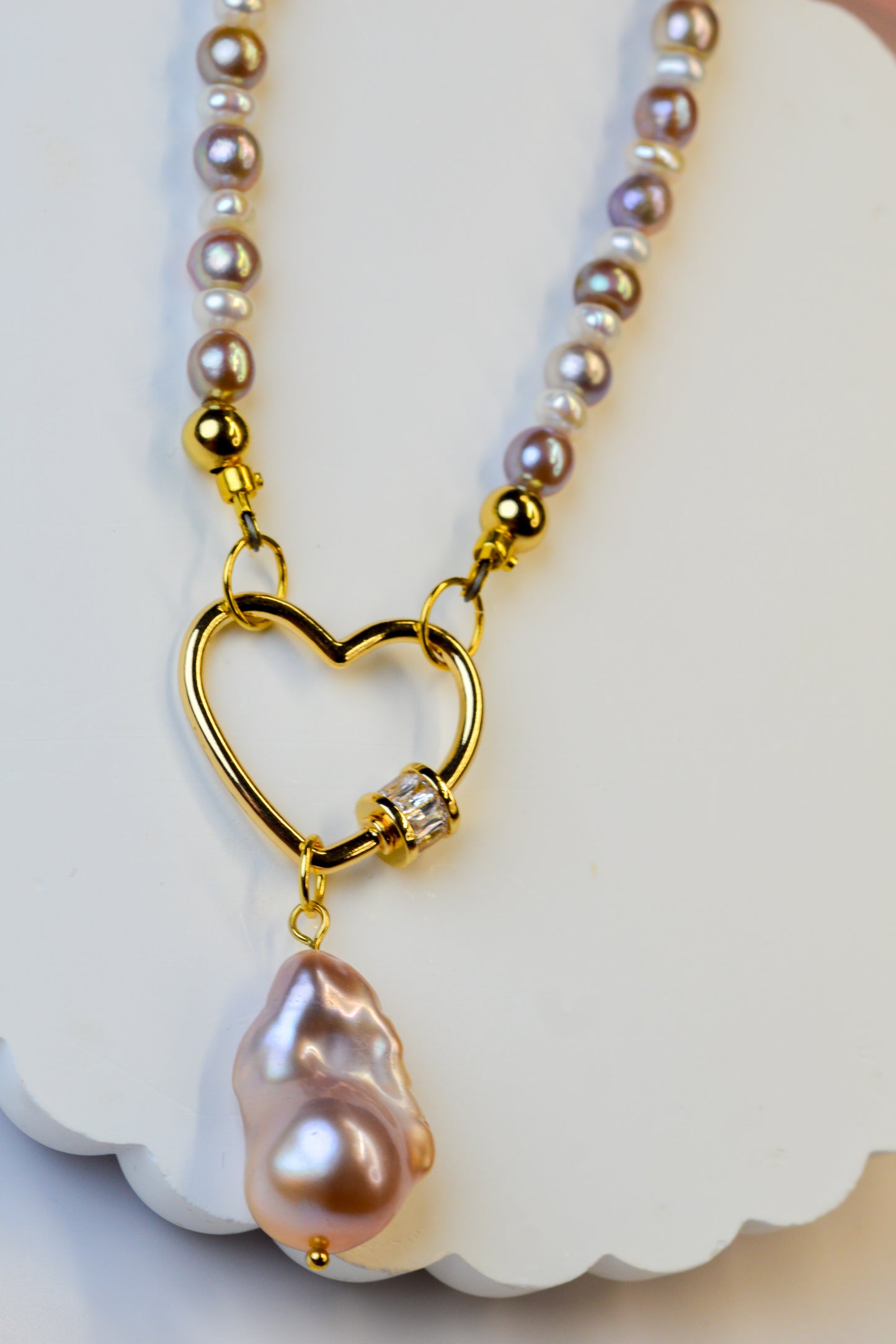 Pastel Freshwater AK Pearl Necklace 23-inch