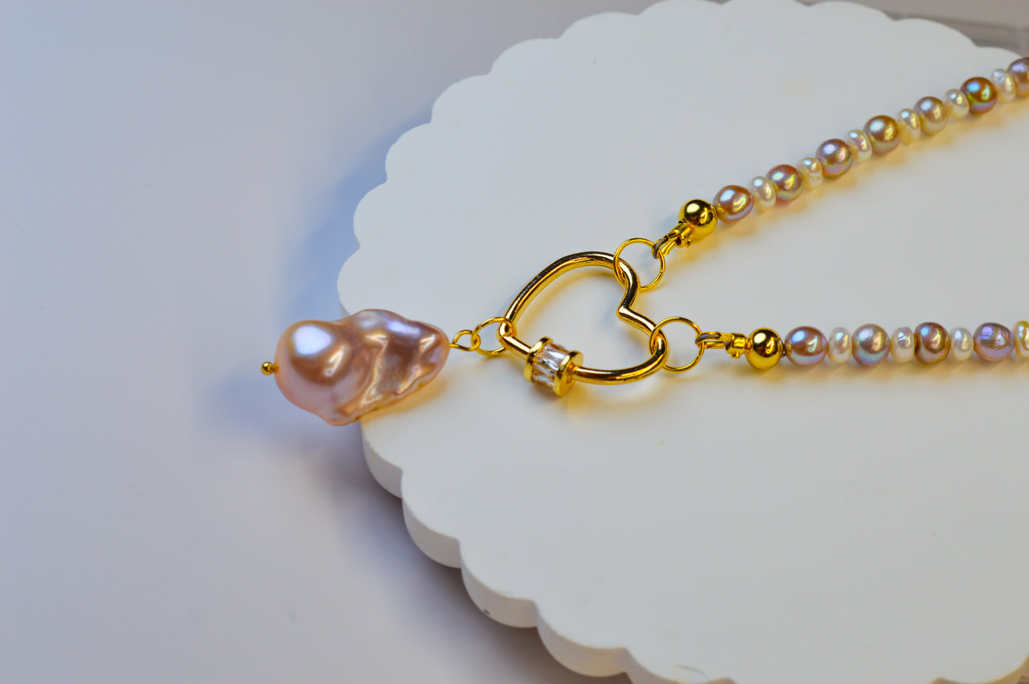 Pastel Freshwater AK Pearl Necklace 23-inch