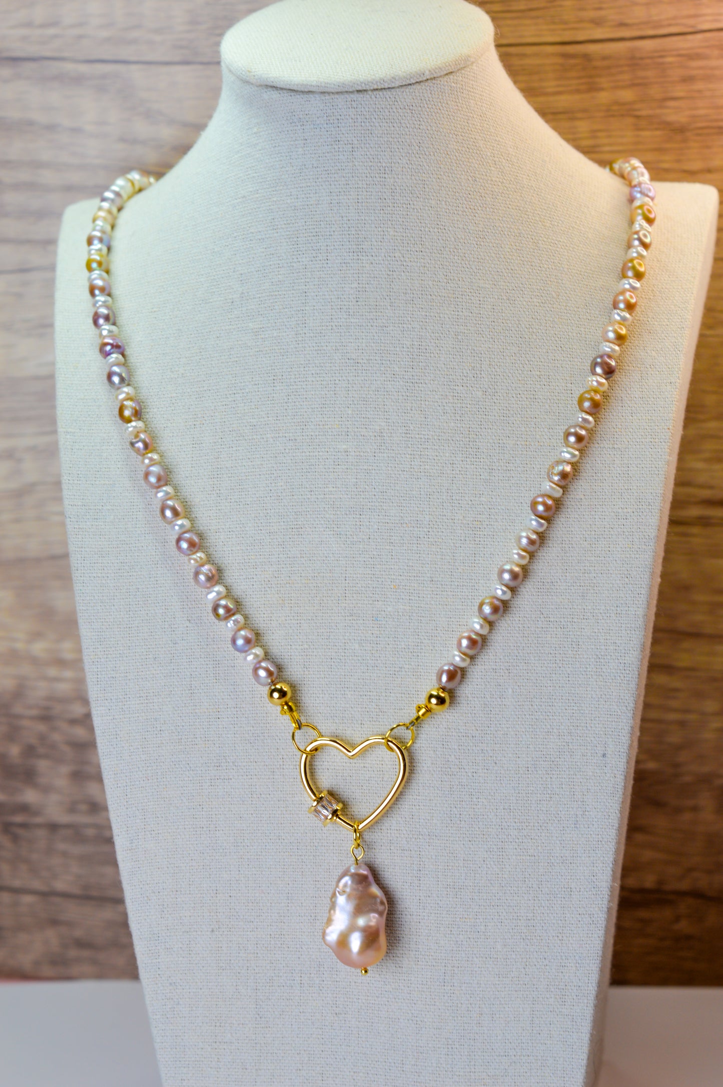Pastel Freshwater AK Pearl Necklace 23-inch