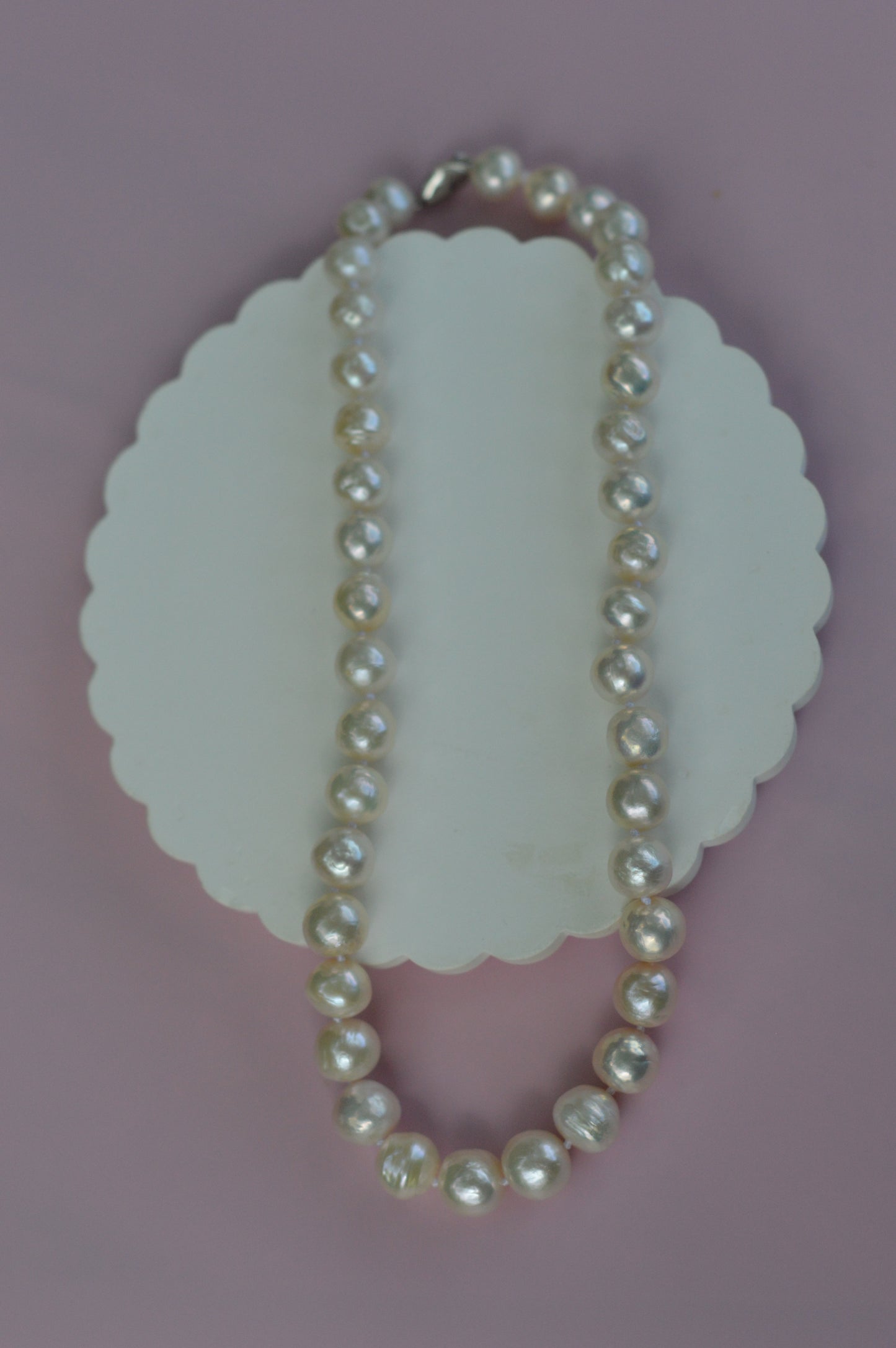 17" White Edison Pearl AAAA Necklace – 10.5–11mm