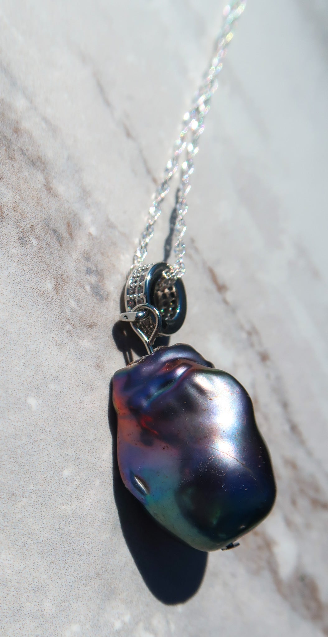 Colorful Peacock Pearl Pendant