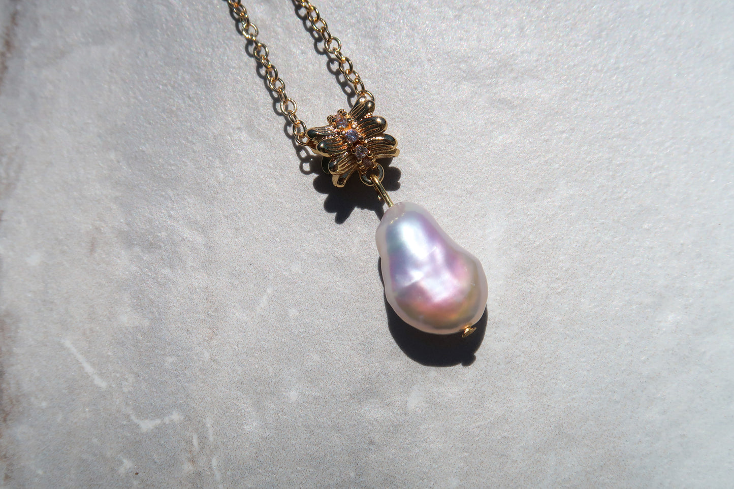 14KT Gold Filled Keshi Pearl Necklace