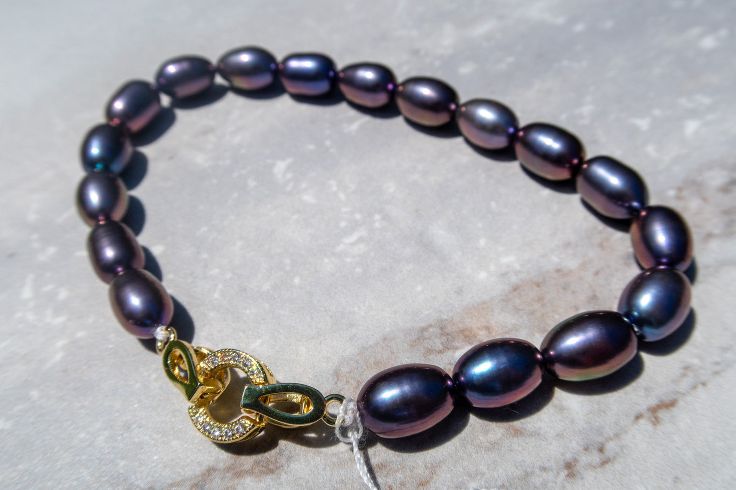 Peacock Purple Pearl Bracelet