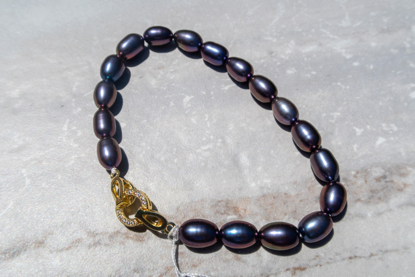 Peacock Purple Pearl Bracelet