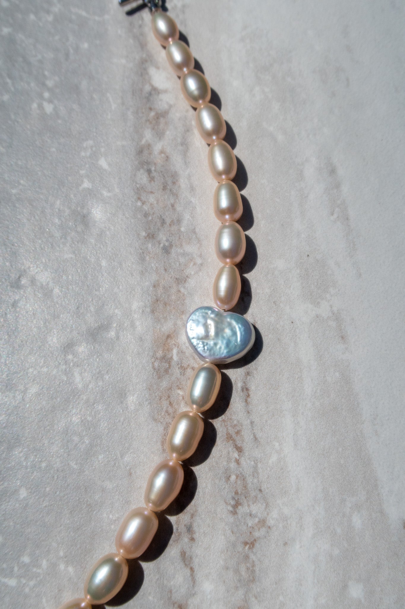 Natural Baby Gold Pearl & Heart Bracelet