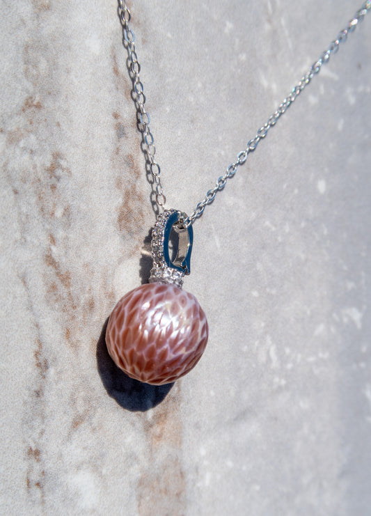 Dragon Scale Lavender Pearl Pendant