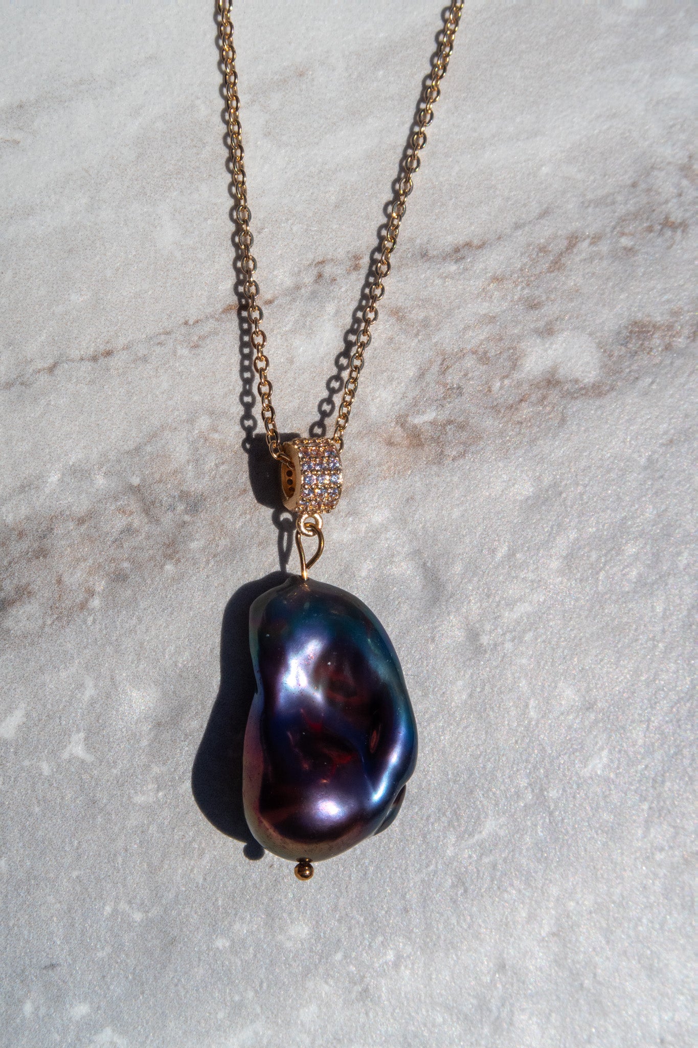 Rainbow Peacock Pearl Pendant