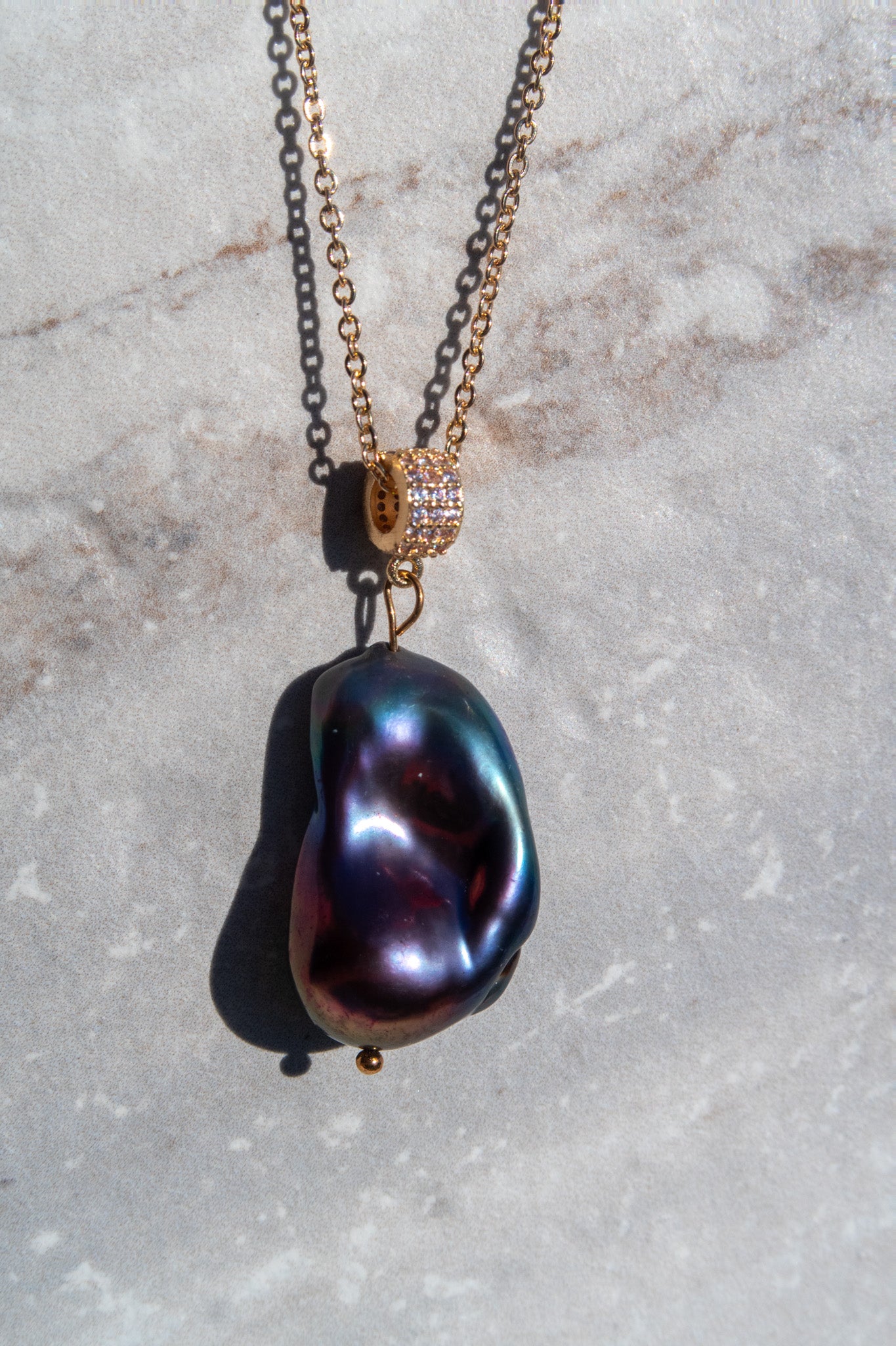 Rainbow Peacock Pearl Pendant