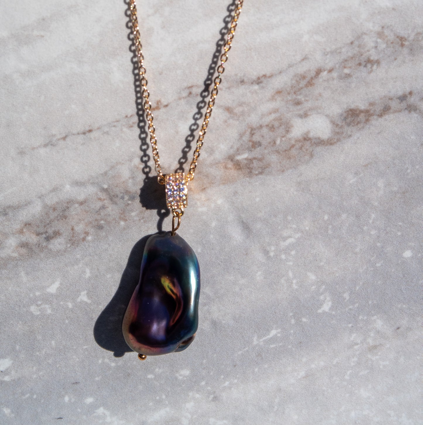 Rainbow Peacock Pearl Pendant