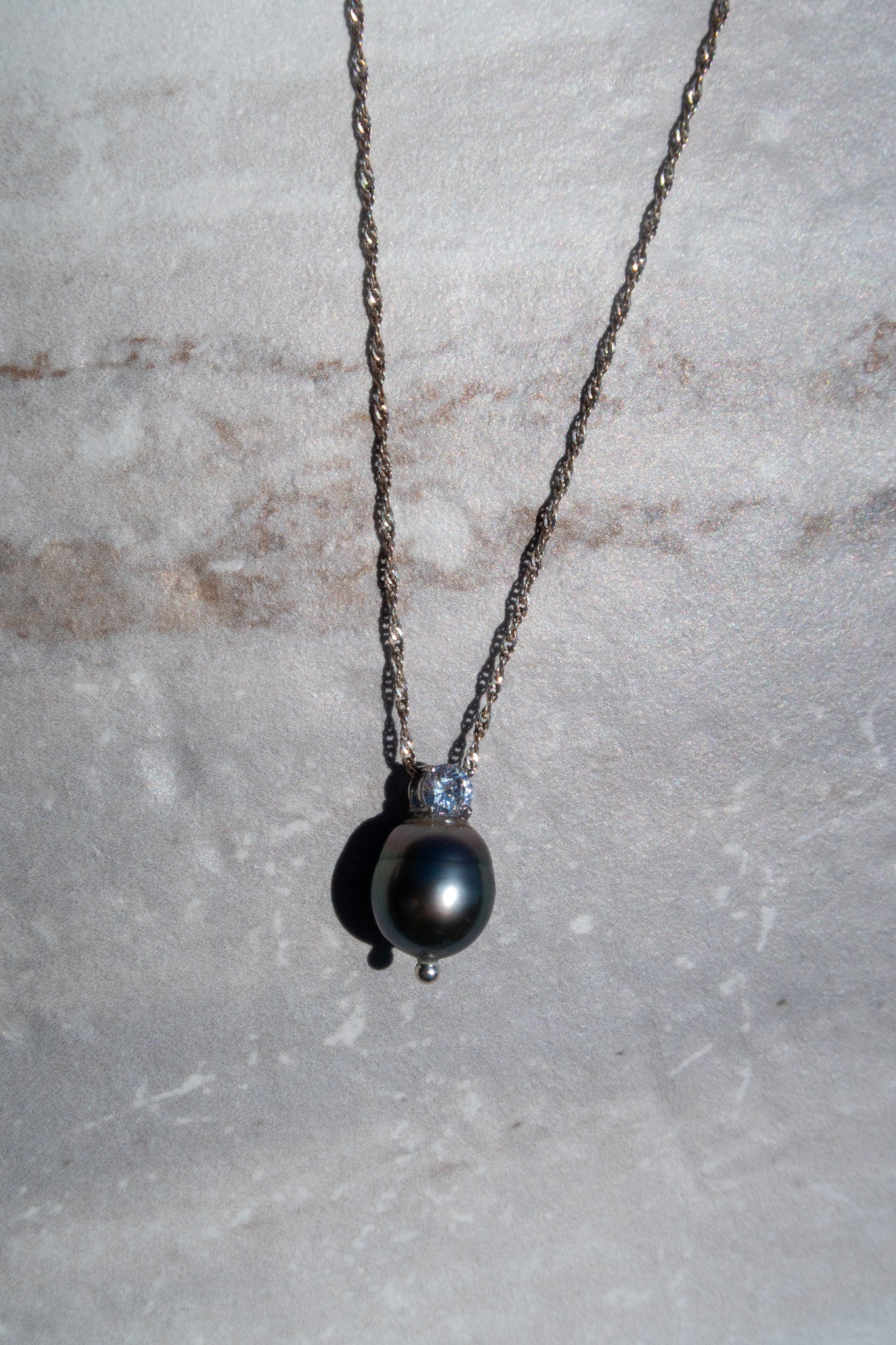 Tahitian Pearl Pendant Necklace - Sterling Silver