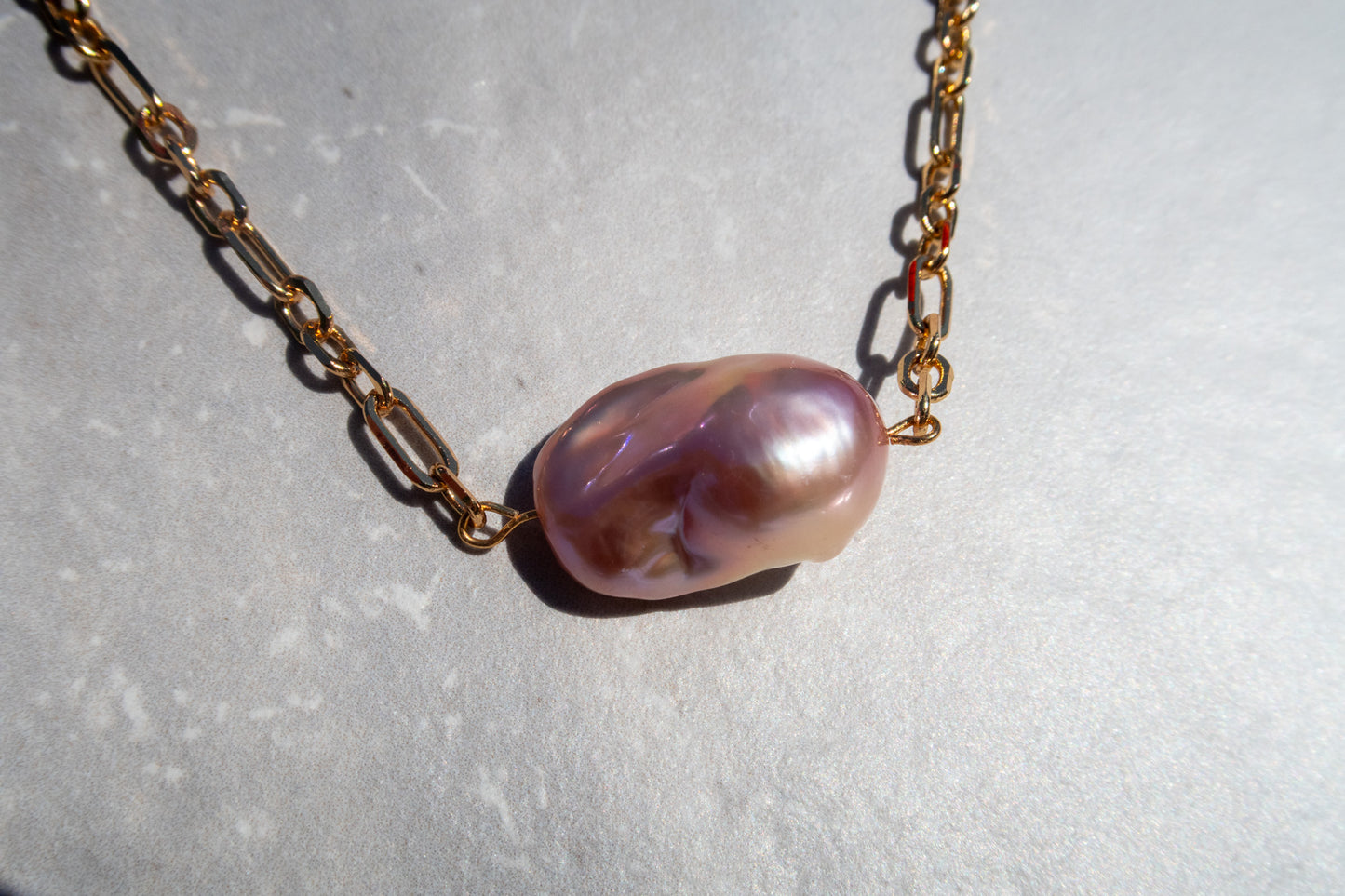 Pink Baroque Free Floating Necklace