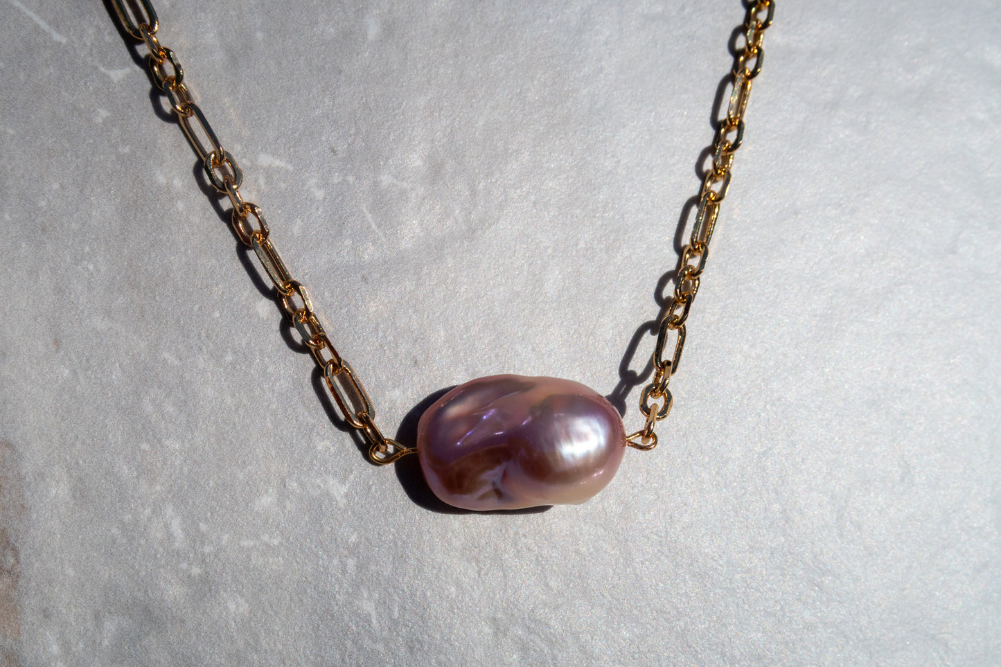 Pink Baroque Free Floating Necklace