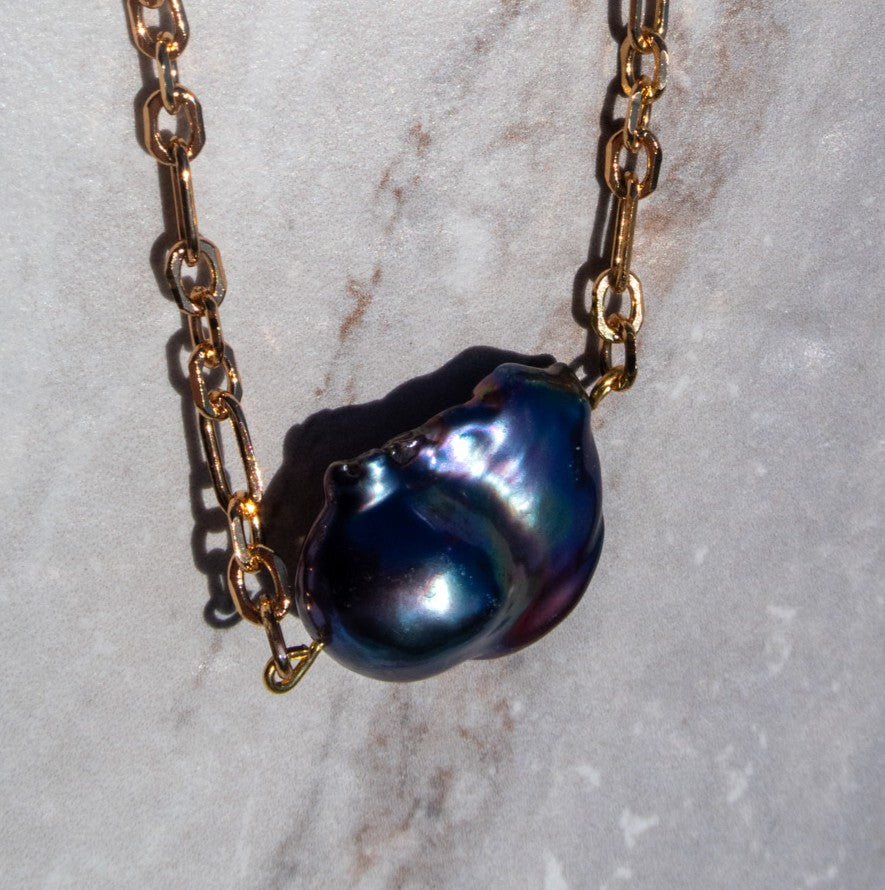 Peacock Baroque Free Floating Necklace