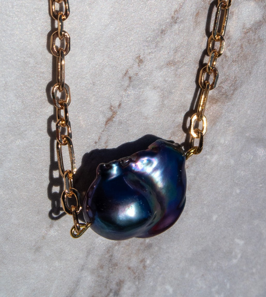 Peacock Baroque Free Floating Necklace