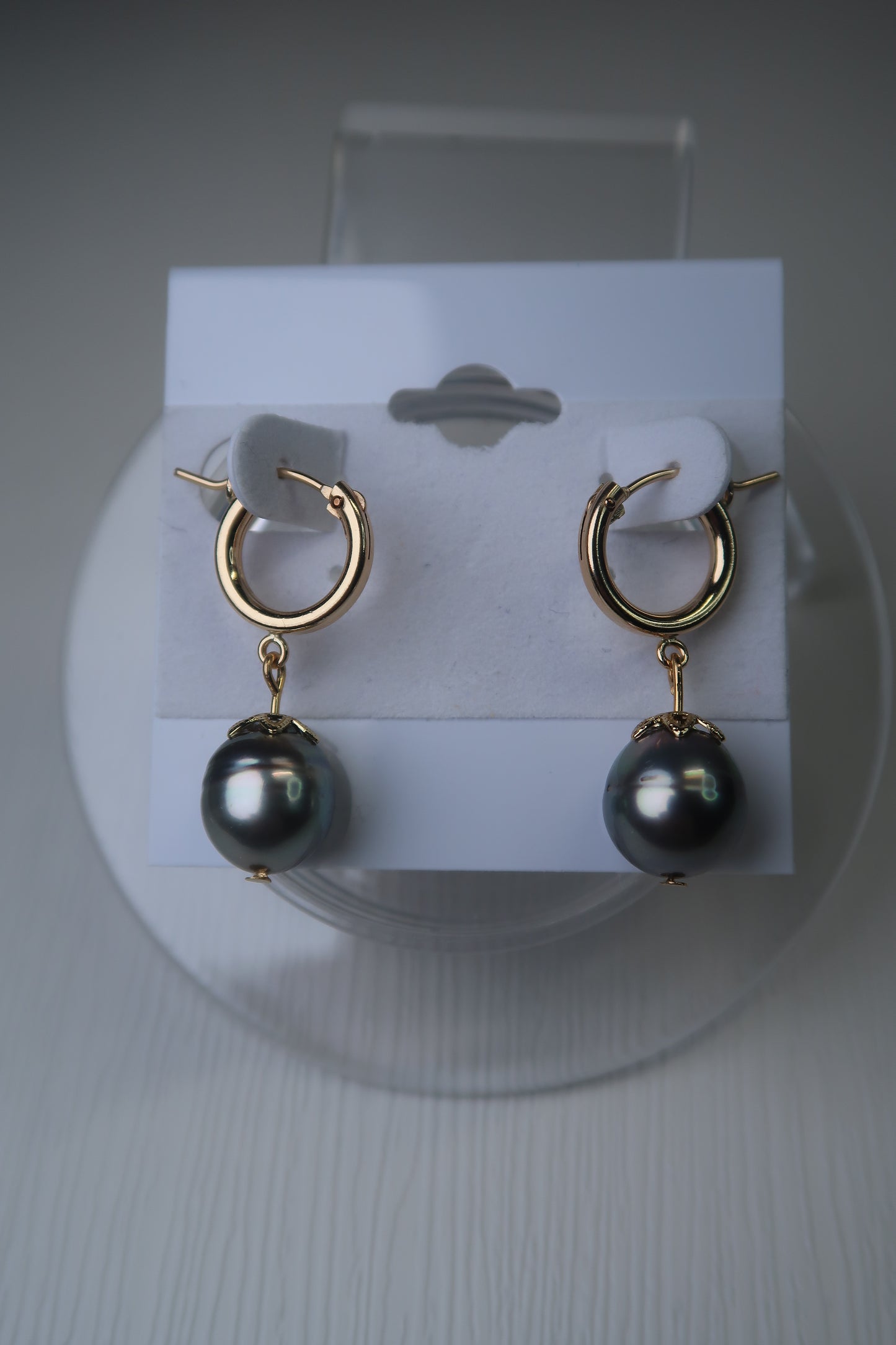 Tahitian Pearl Gold Filled Hoops