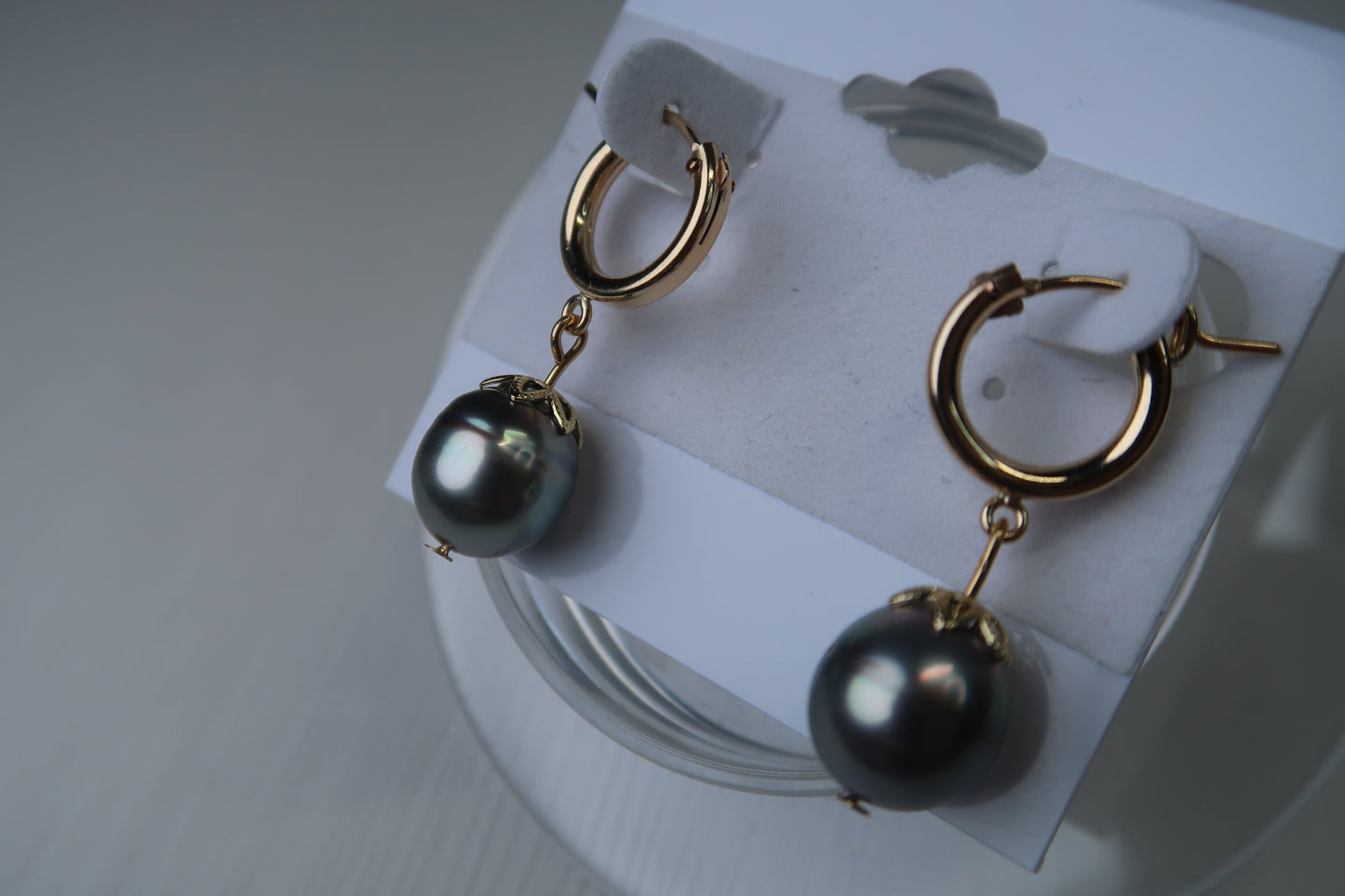 Tahitian Pearl Gold Filled Hoops