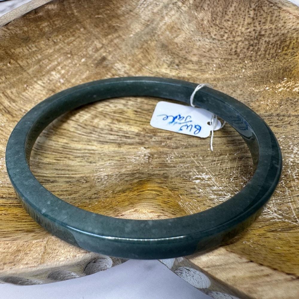 Blue Water Jade Hard Bangle - 58.9mm