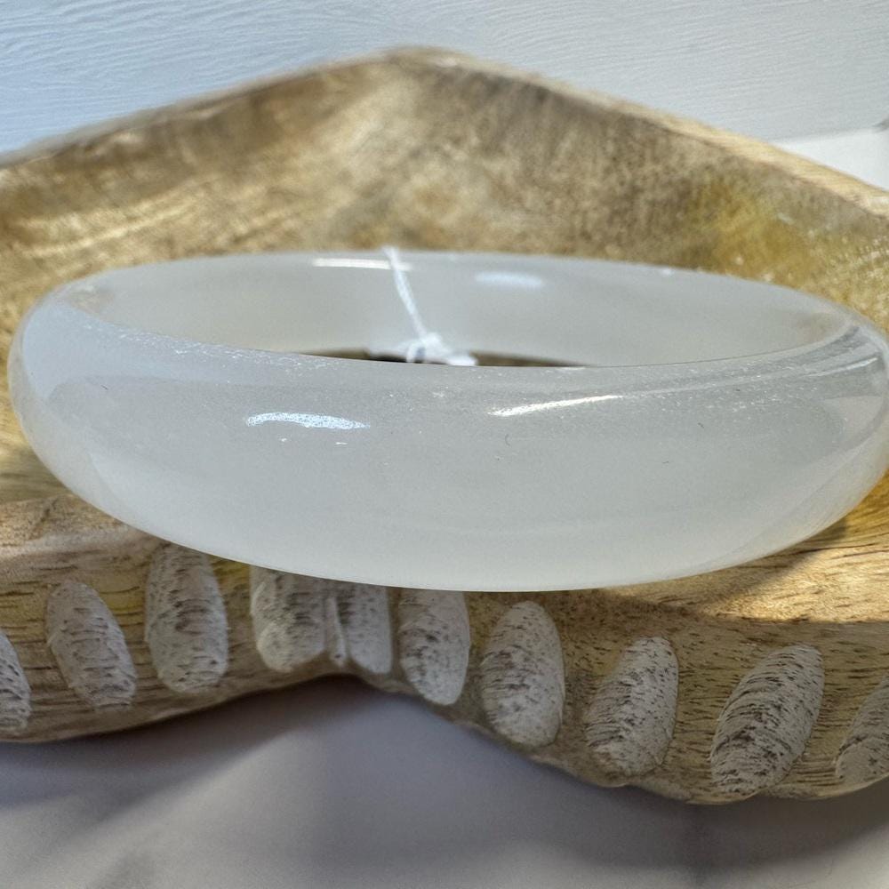 White Jade Hard Bangle -59.8mm