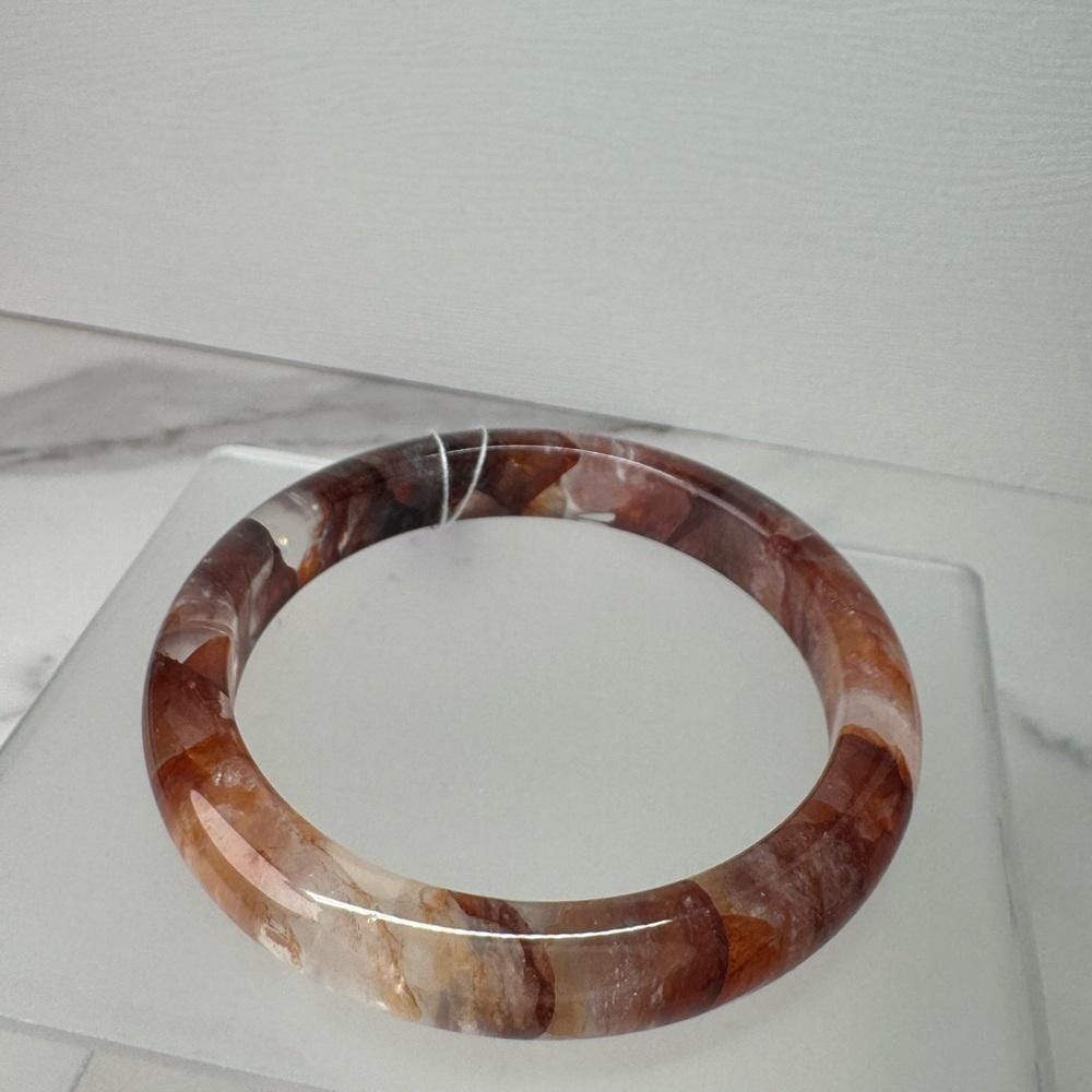 Fire Quartz Hard Bangle Bracelet - 61.3mm