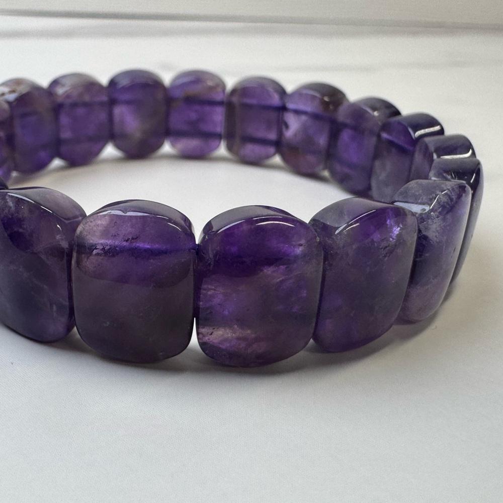 Amethyst Natural Gemstone Stretch Bracelet