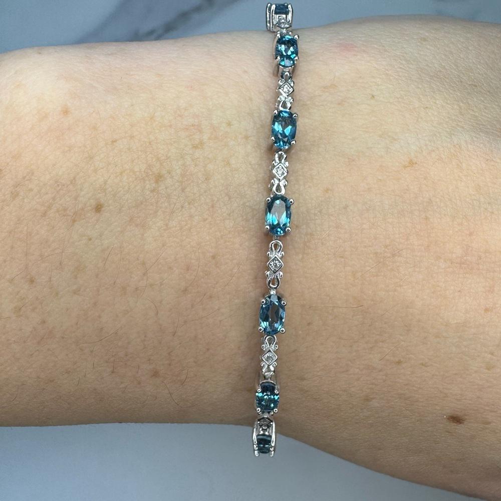 London Blue Topaz Gemstone Bracelet