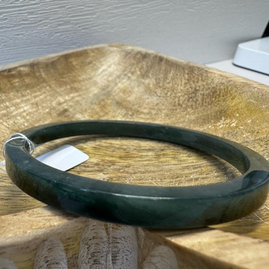 Blue Water Jade Hard Bangle - 58.9mm