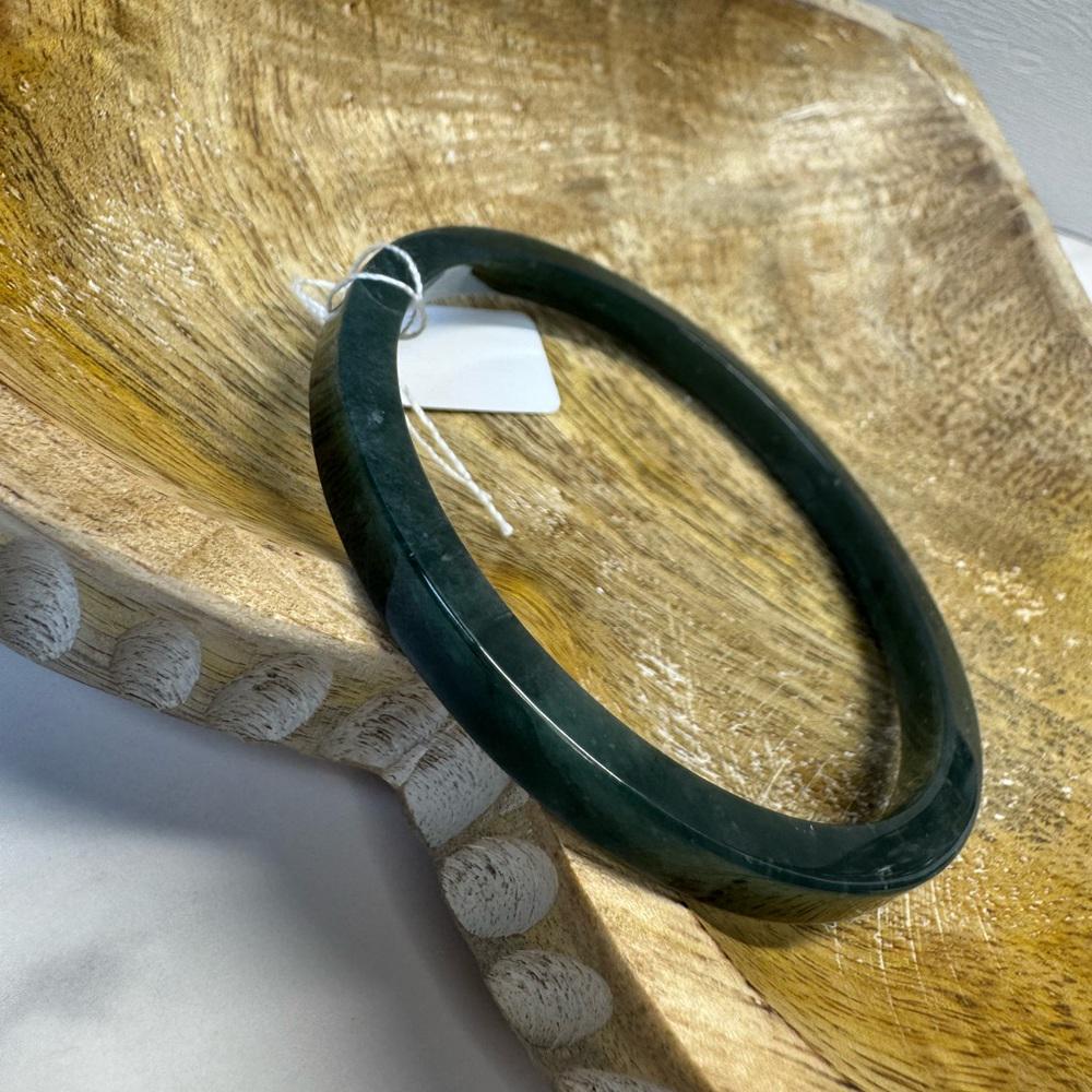 Blue Water Jade Hard Bangle - 58.9mm