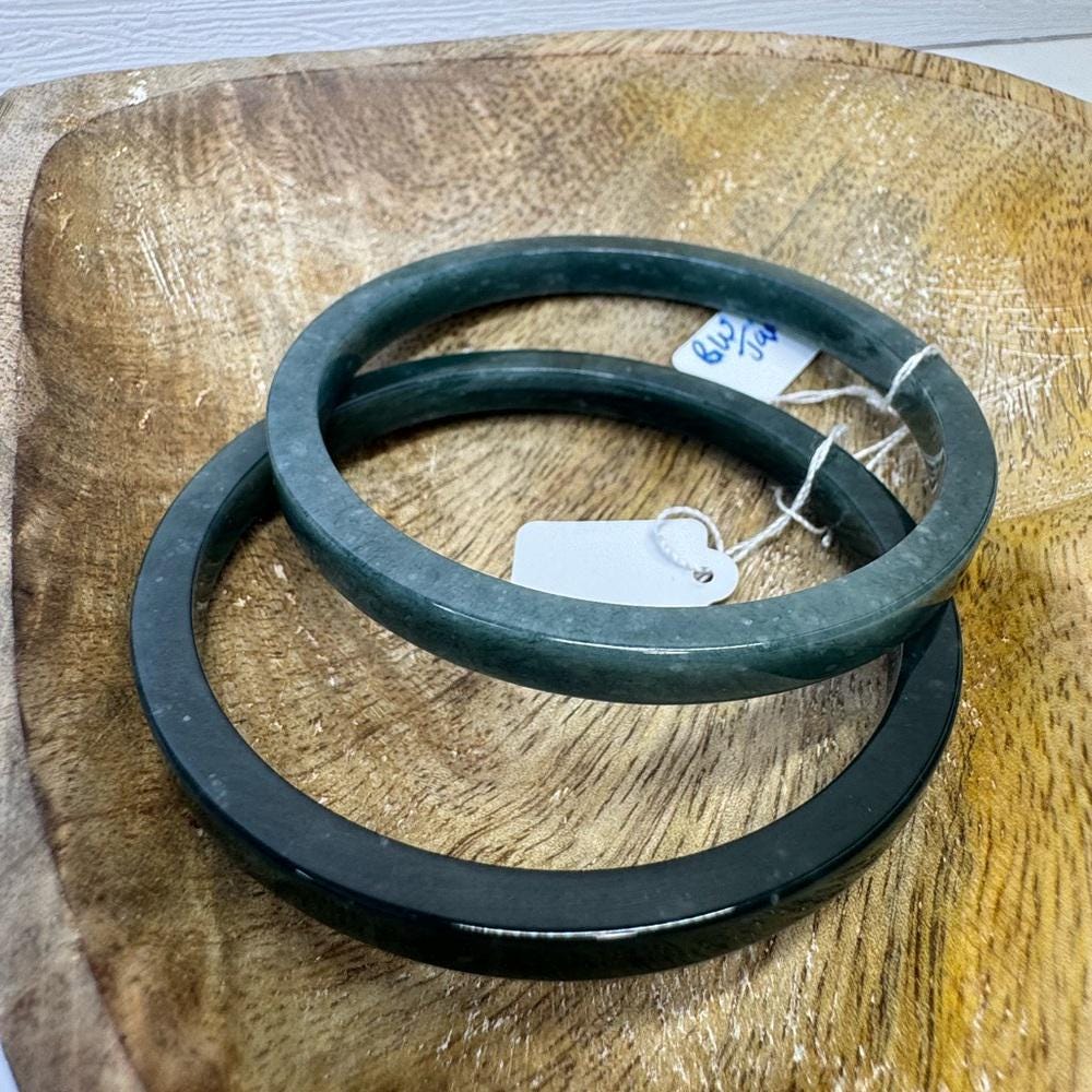 Blue Water Jade Hard Bangle - 58.9mm