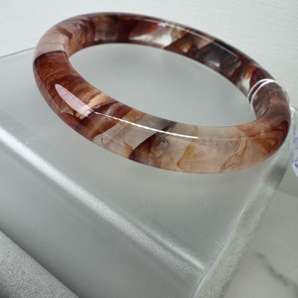 Fire Quartz Hard Bangle Bracelet - 61.3mm
