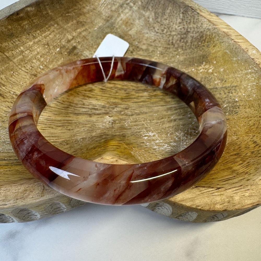Fire Quartz Hard Bangle Bracelet - 61.3mm