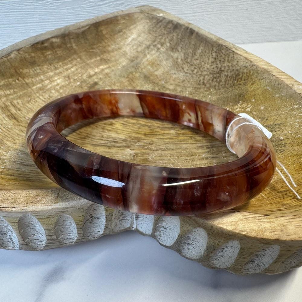 Fire Quartz Hard Bangle Bracelet - 61.3mm