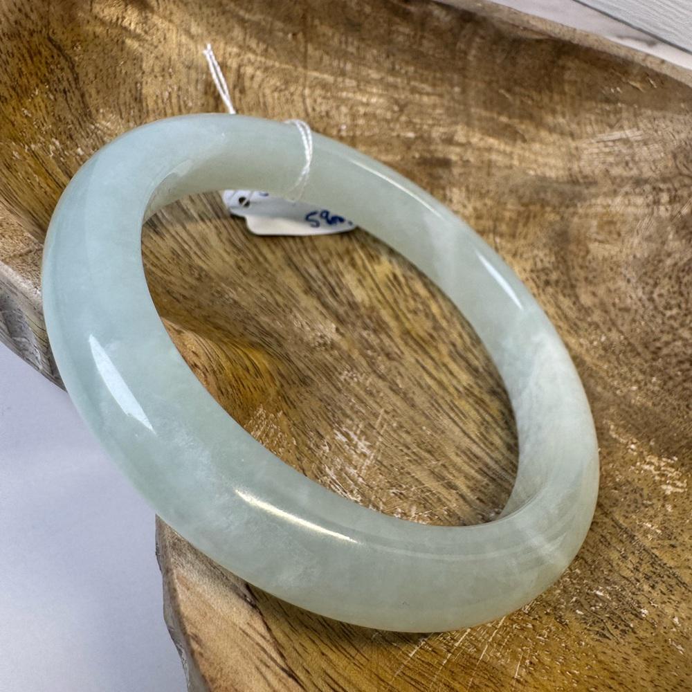 Blue Xiu Jade Hard Bangle - 59mm