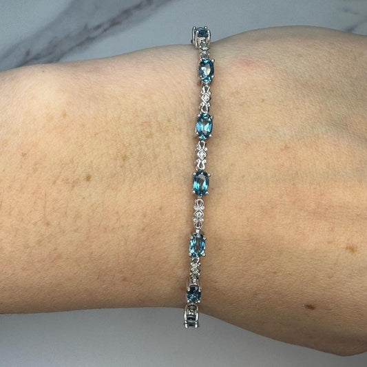 London Blue Topaz Gemstone Bracelet